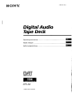 Sony DTC-A6 Operating Instructions Manual