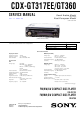 Sony CDX-GT317EE Service Manual