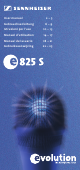 Sennheiser e825s User Manual