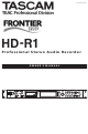 Tascam HD-R1 Owner's Manual