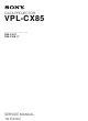 Sony VPL-CX85 Service Manual