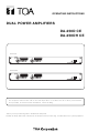 Toa DA-250D CE Operating Instructions Manual