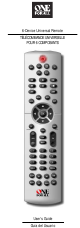 One for All 6-Device Universal Remote User Manual