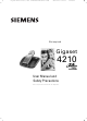 Siemens Gigaset 4210 User Manual