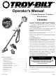 Troy-Bilt TB90BC Operator's Manual