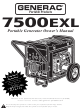 Generac Power Systems 7500EXL Owner's Manual