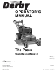 Derby Pacer HW1436 Operator's Manual