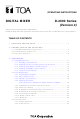 Toa D-2008SP Operating Instructions Manual