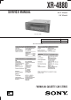 Sony XR-4880 Service Manual