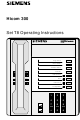 Siemens Hicom 300 Operating Instructions Manual