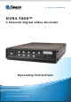 Swann DVR4-1000 Operating Instructions Manual