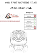 mak DJ audio 60W SPOT MOVING HEAD User Manual