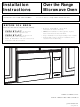 Kenmore Over the Range Microwave Oven Installation Instructions Manual