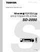 Toshiba SD-2050 Service Manual