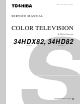 Toshiba 34HDX82 Service Manual