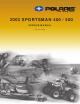 Polaris SPORTSMAN 400 2003 Service Manual