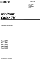 Sony Trinitron KV-27S42 Operating Instructions Manual