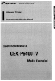 Pioneer GEX-P6400TV Operation Manual
