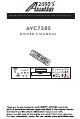 Audio 2000 AVC7505 Owner's Manual
