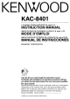 Kenwood KAC-8401 Instruction Manual