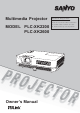 Sanyo PLC-XK2200 Owner's Manual