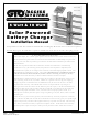 GTO Solar Powered Battery Charger Installation Manual