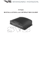 Standard Horizon FF520 Installation And Operation Manual