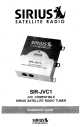 Sirius Satellite Radio SIR-JVC1 Installation Manual