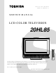Toshiba 20HL85 Service Manual