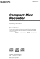 Sony RCD- W222ES Operating Instructions Manual