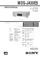Sony MDS-JA30ES Service Manual