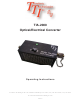 Terahertz Technologies TIA-2000 Operating Instructions Manual