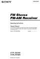 Sony STR-DE985 Operating Instructions Manual