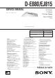 Sony Cd Walkman D-E880 Service Manual