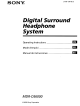 Sony MDR-DS6000 Operating Instructions Manual