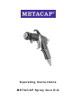 Metacap D/A Operating Instructions Manual