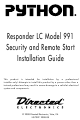 Python Responder LC Model 991 Installation Manual