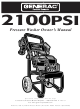 Generac Portable Products 2100PSI Owner's Manual