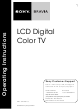 Sony Bravia KDL-32L4010 Operating Instructions Manual
