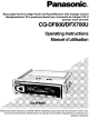 Panasonic CQ-DF800 Operating Instructions Manual