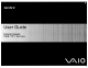 Sony Vaio VGX-TP1 Series User Manual