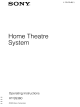 Sony HT-SS360 Operating Instructions Manual