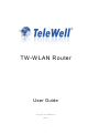 TeleWell TW-WLAN Router User Manual