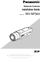 Panasonic WV-NP304 Installation Manual