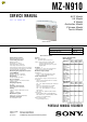 Sony Walkman MZ-N910 Service Manual