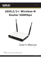 Kraun ADSL2/2+ Wireless-N Router User Manual