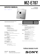 Sony MZ-E707 Service Manual