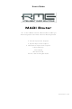 RME Audio MADI Router User Manual