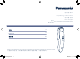 Panasonic ER-CA70 Operating Instructions Manual