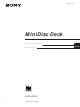 Sony MDS-JE520 Operating Instructions Manual